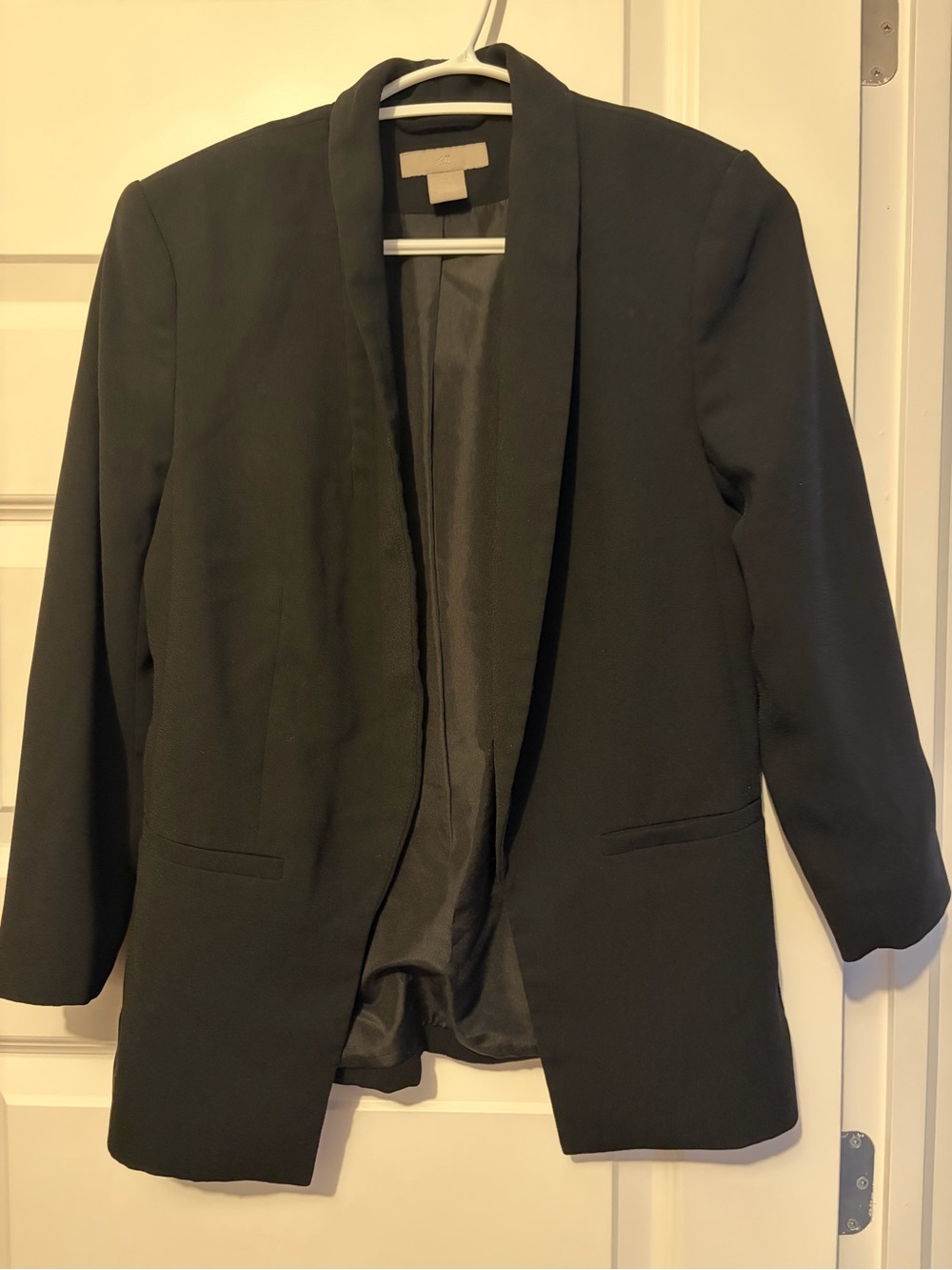 H&M Black Open-Front Blazer Jacket